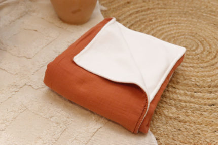 Couverture plaid orange