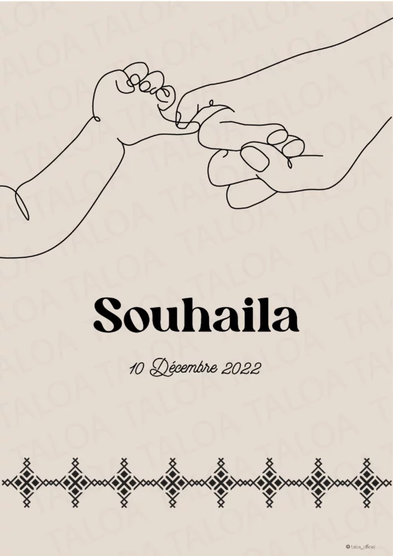 Affiche bébé prénom