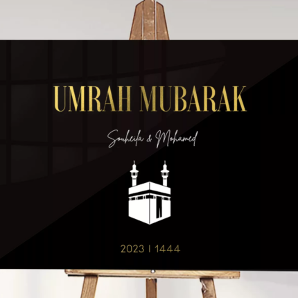 Panneau plexi Umrah Mubarak