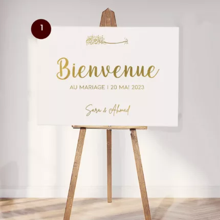 panneau bienvenue plexi mariage