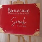 Panneau anniversaire plexi personnalisé