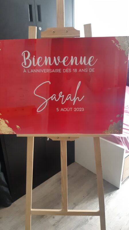 Panneau anniversaire plexi personnalisé – Image 6