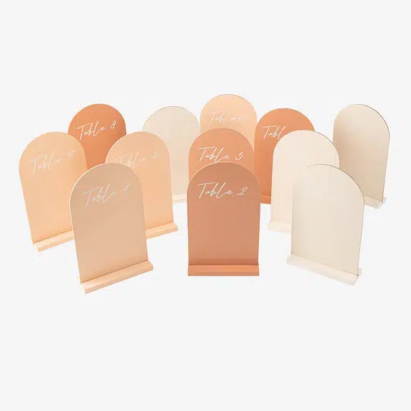 30 Supports De Numéros De Table En Bois - Porte-cartes Semi-circulaire Noir - Pour Mariage, Banquet, Restaurant