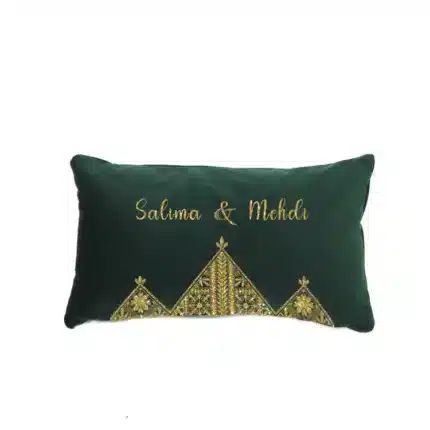 Coussin personnalisé henné or 1