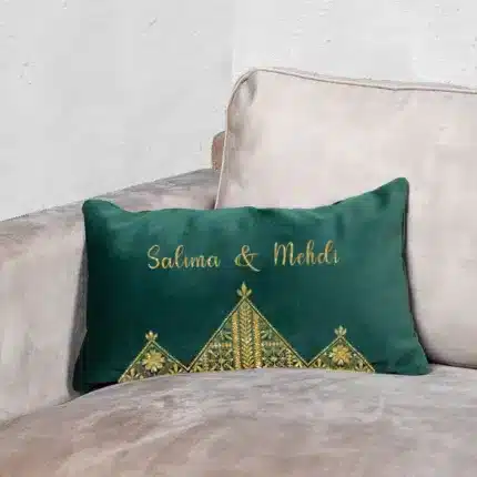 Coussin personnalisé henné or 11