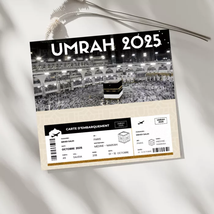 Carte d'embarquement Umrah Hajj – Image 1