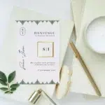 Carte de remerciement mariage henna chocolat