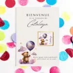 carte personnalisée avec chocolat naissance fille